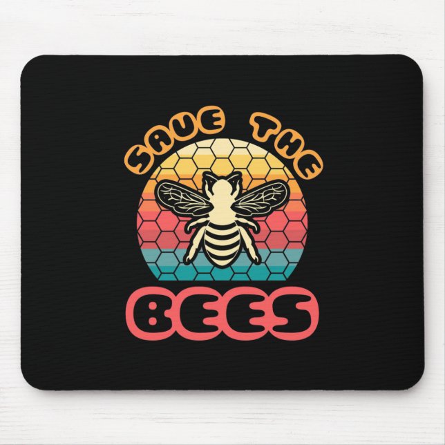 Save The Bees Mouse Mat (Front)