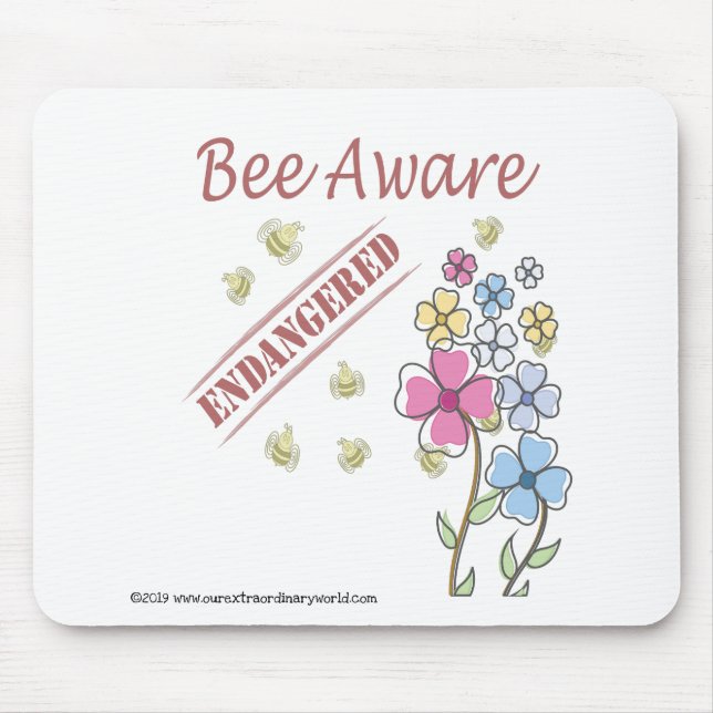 Save the Bees Mouse Mat (Front)