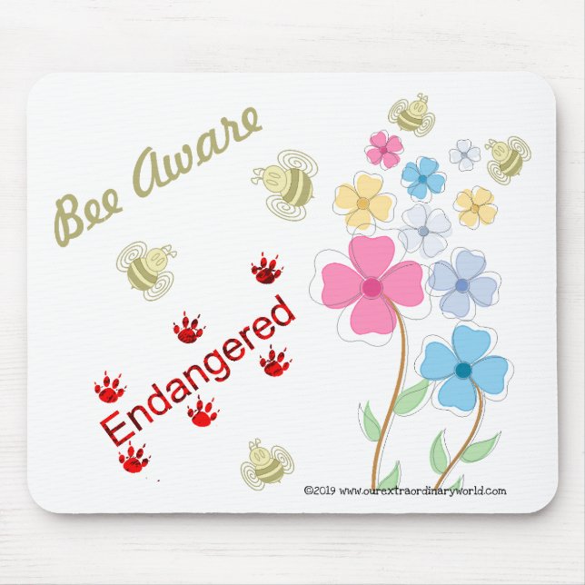 Save the Bees Mouse Mat (Front)