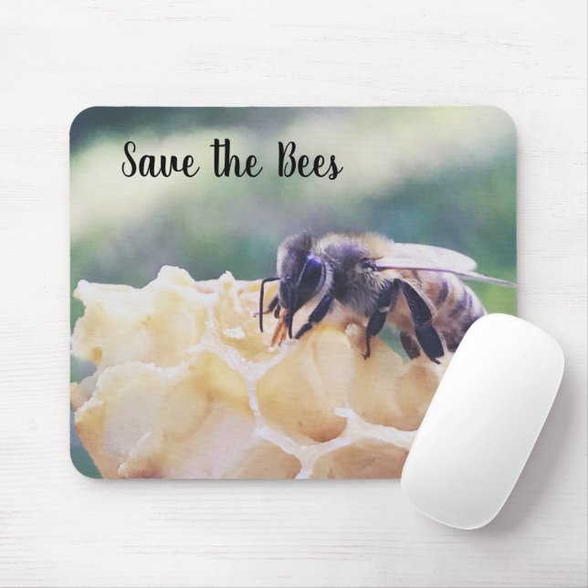 Save the Bees Mouse Pad (With Mouse)