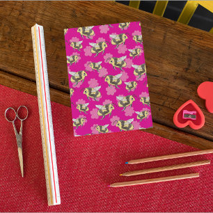 Save the Bees on Pink florals notepad