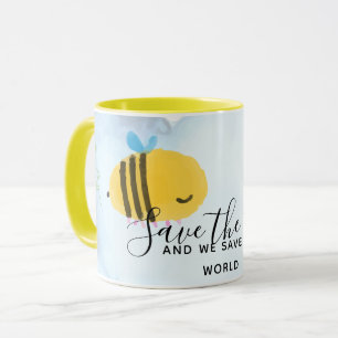 Save The Bees Personalised Quotes Sayings Slogans Mug