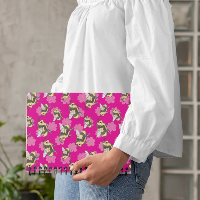 Save the bees pink florals  notebook (Creator Uploaded)