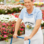Save the Bees Plant More Flowers Standard Apron<br><div class="desc">Save the Bees Plant More Flowers. A cute bee lover gift for a beekeeper who doesn't use pesticides and wants to save the planet. Cool bumblebee above pretty pink floral vines.</div>