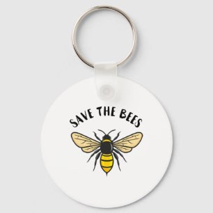 Save The Bees Save Our Planet Beekeeper Honey Eart Key Ring