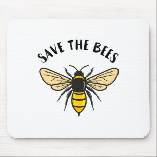 Save The Bees Save Our Planet Beekeeper Honey Eart Mouse Mat