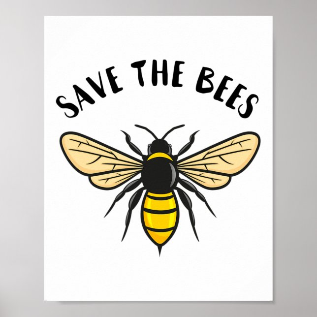 Save The Bees Save Our Planet Beekeeper Honey Eart Poster (Front)