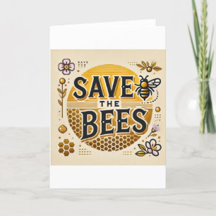 Save The Bees Thank You Card
