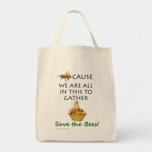 Save The Bees Together Grocery Bag