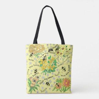 SAVE THE BEES  TOTE BAG