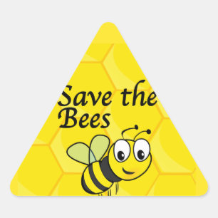 Save the Bees Triangle Sticker