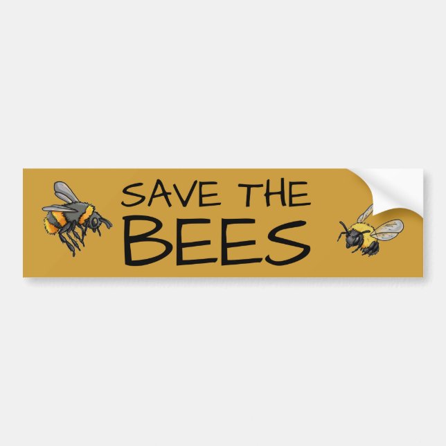 SAVE THE BEES v2 Bumper Sticker (Front)