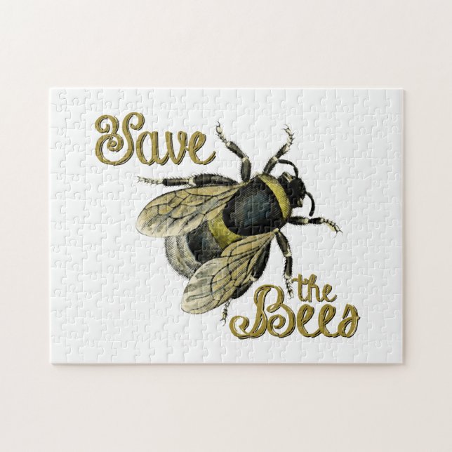 Save the Bees vintage illustration Jigsaw Puzzle (Horizontal)