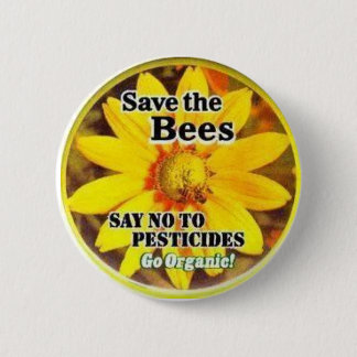 Save The BeesGo Organic 6 Cm Round Badge