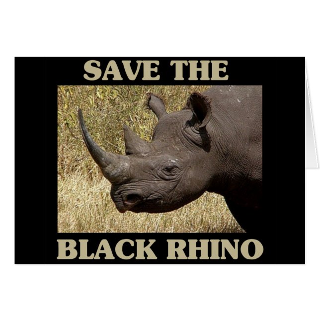 Save the Black Rhino (Front Horizontal)