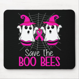 Save The Boo Bees  Breast Cancer Awareness Hallowe Mouse Mat