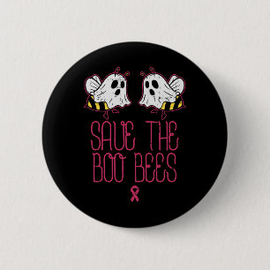 Save The Boo Bees Breast Cancer Awareness Hallowee 6 Cm Round Badge