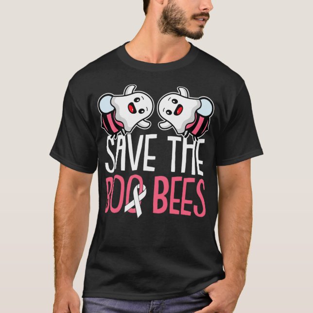Save The Boo Bees Breast Cancer Awareness Warrior  T-Shirt (Front)
