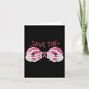 Save The Boo Bees Breast Cancer Halloween Women  Card
