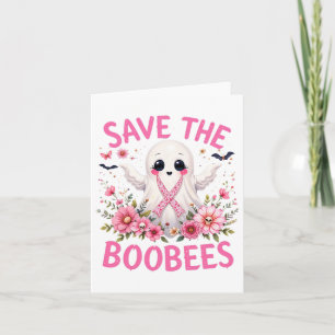 Save The Boo Bees Breast Cancer Halloween Women Card