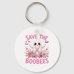 Save The Boo Bees Breast Cancer Halloween Women Key Ring