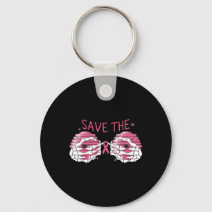 Save The Boo Bees Breast Cancer Halloween Women  Key Ring
