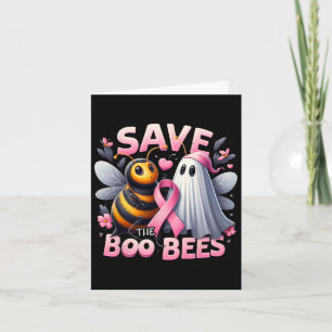 Save The Boo Bees Breast Cancer Warrior Halloween Card