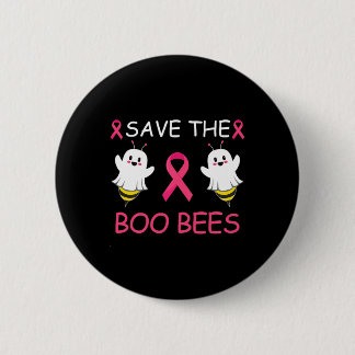 Save The Boo Bees Halloween Fun Breast Cancer Awar 6 Cm Round Badge