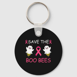 Save The Boo Bees Halloween Fun Breast Cancer Awar Key Ring