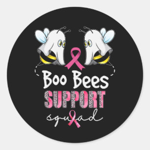 Save The Boo Bees Support Squad Breast Cancer Awar Classic Round Sticker