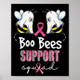Save The Boo Bees Support Squad Breast Cancer Awar Poster