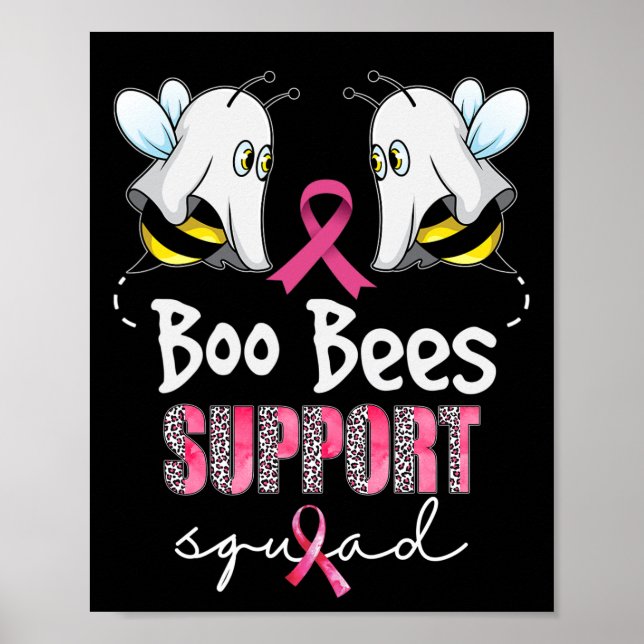 Save The Boo Bees Support Squad Breast Cancer Awar Poster (Front)