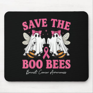 Save The Boo Ghost Bees Breast Cancer Awareness Wo Mouse Mat
