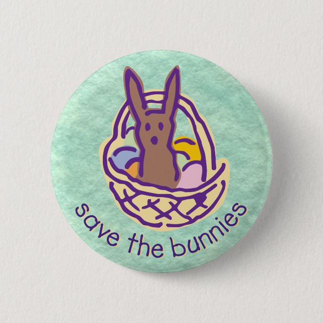 Save the bunnies Button (Front)