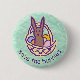 Save the bunnies Button