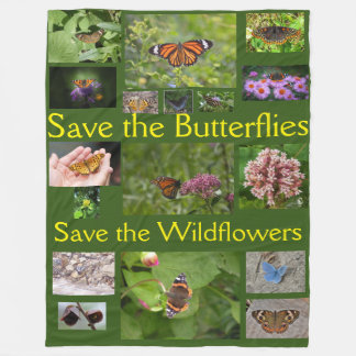 Save the Butterflies Photo Collage Blanket