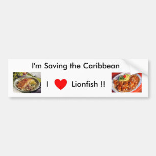 Save the Caribbean - Eat Lionfish Bumper Sticker