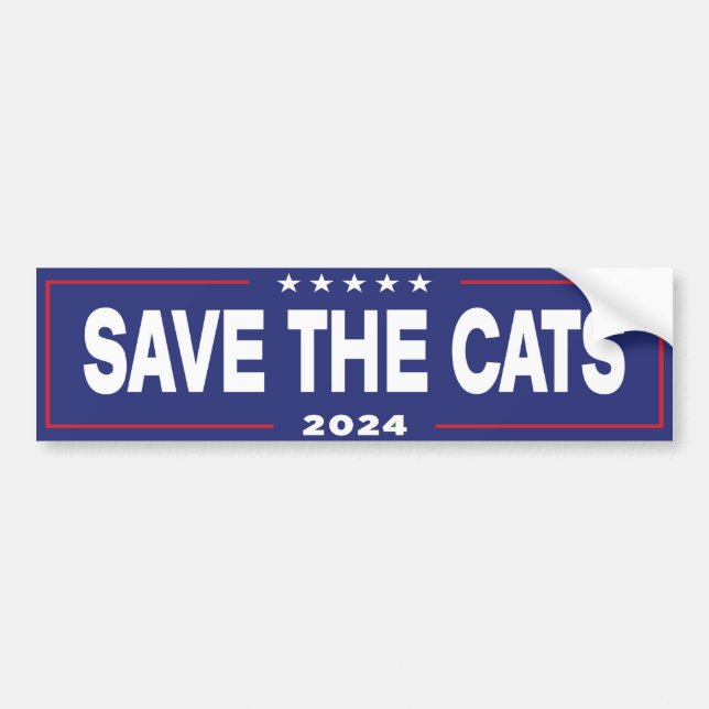 Save the Cats Bumper Sticker (Front)