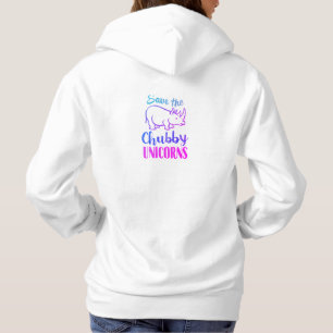 Save The Chubby Unicorn Funny Rhino Hoodie