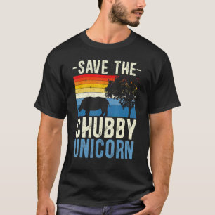 Save The Chubby Unicorn Rhinoceros Rhino Animal Ri T-Shirt