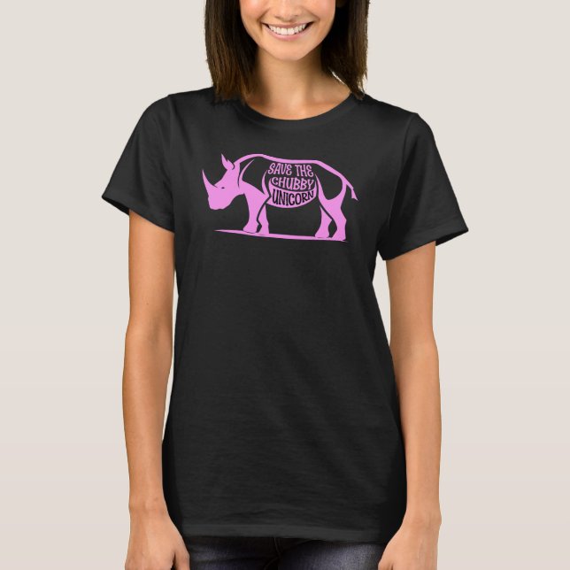 Save the Chubby Unicorn, World Rhino Day T-Shirt (Front)