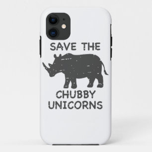 Save the chubby unicorns - Choose background colou iPhone 11 Case