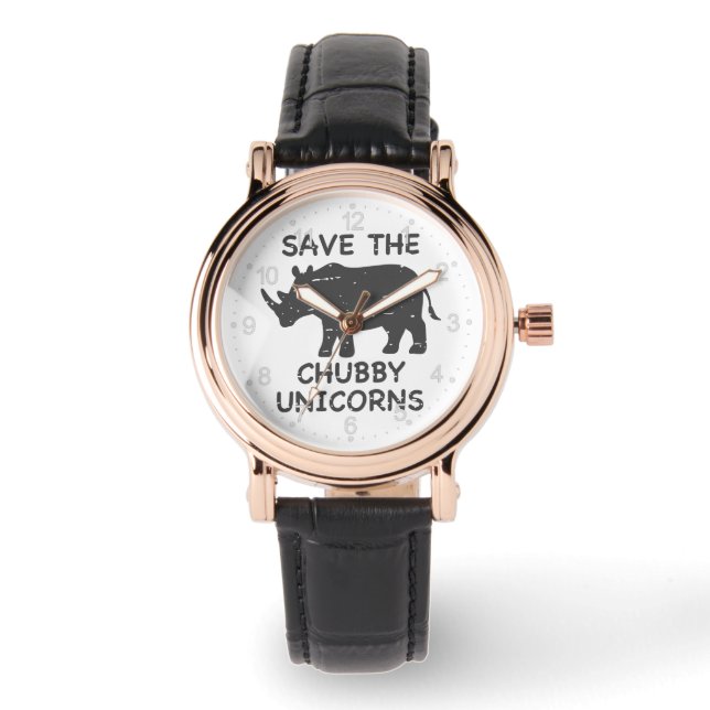 Save the chubby unicorns - Choose background colou Watch (Front)