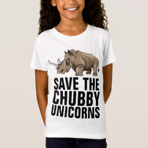 SAVE THE CHUBBY UNICORNS FUNNY KIDS T-SHIRTS