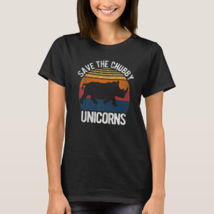 Save The Chubby Unicorns Funny Rhino Chubby Unicor T-Shirt