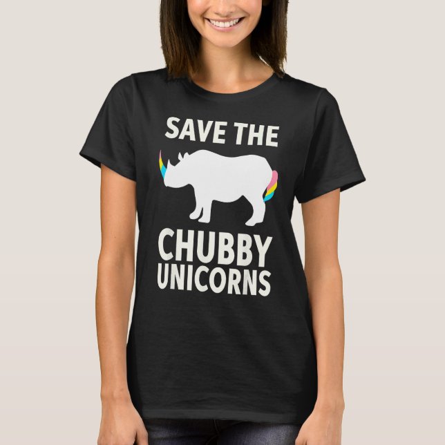 Save The Chubby Unicorns Rhino Activist T-Shirt (Front)