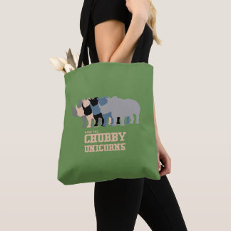 Save the Chubby Unicorns Rhino Multi Colour Tote Bag