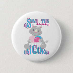 Save the Chubby Unicorns-RTLXg 6 Cm Round Badge