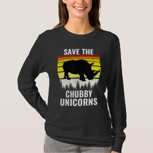 Save The Chubby Unicorns Vintage Colours Distresse T-Shirt