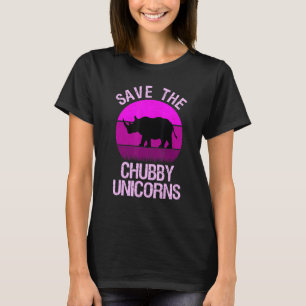 Save The Chubby Unicorns Vintage Colours Distresse T-Shirt